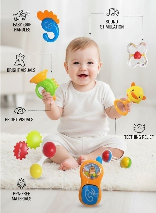 ZEESQUARE Baby Teether Toy Rattle Set - Image 1